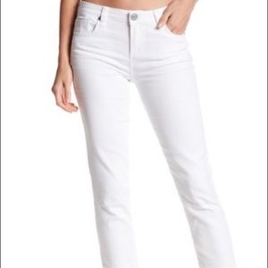 Kut from the Kloth white skinny cropped jeans